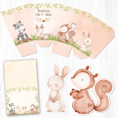 Kit Imprimible Animalitos del Bosque Varón