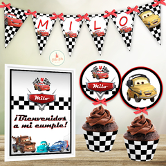 Kit Imprimible Cars decoracion cumpleaños