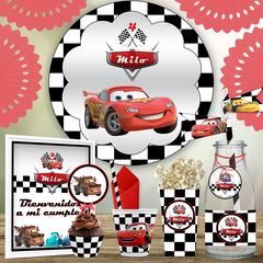 Kit Imprimible cars banner fondo mesa dulce
