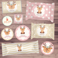 kit imprimible ciervita bebe baby shower candy bar