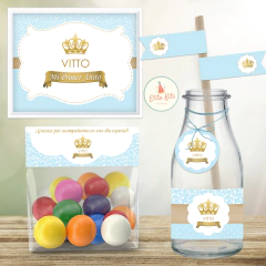 Kit Imprimible Corona Nene personalizado cumpleaños
