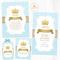 Kit Imprimible Corona Nene personalizado cumpleaños