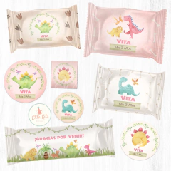 Kit imprimible Dinosaurios Nenas