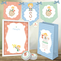 Kit Imprimible El Principito souvenirs bosita golosinas