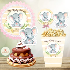 Kit Imprimible Elefante Acuarelas Nena