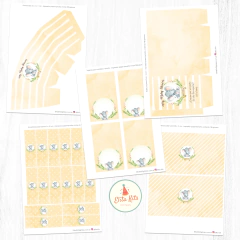 Kit Imprimible Elefante Acuarelas Nena, personalizado - comprar online