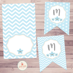 Kit imprimible estrellas estrellitas nene varón