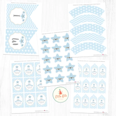 Kit imprimible estrellas estrellitas nene varón
