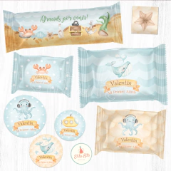 Kit imprimible Fondo del Mar Nene