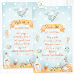 Kit imprimible Fondo del Mar Nene + Banner Circular Fondo Mesa dulce Candybar en internet