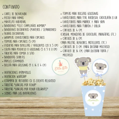 Kit imprimible Koala Nene, personalizado en internet