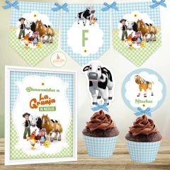Kit imprimible La Granja de Zenón Varón Cumpleaños
