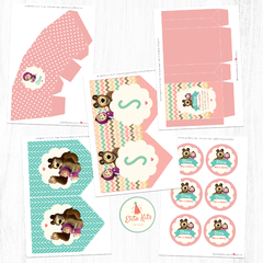 Kit imprimible Masha y El Oso, personalizado en internet