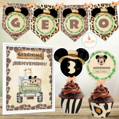 imprimible fiesta mickey safari
