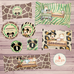 Kit imprimible Mickey Safari