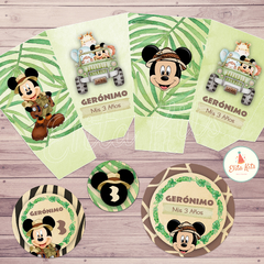 Kit imprimible Mickey Safari