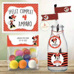 Kit Imprimible Minnie Mouse Roja Decoración Cumpleaños