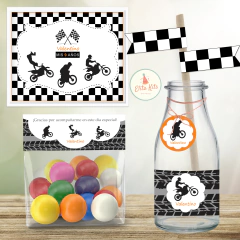 Kit Imprimible Motocross decoracion mesa dulce