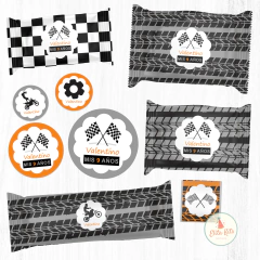 Kit Imprimible Motocross decoracion golosinas candybar