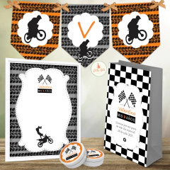 Kit Imprimible Motocross decoracion souvenirs