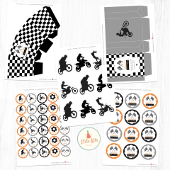 Kit Imprimible Motocross decoracion