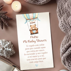 Te regalo esta velita
para que cuando sepas
que estoy por nacer,
la enciendas y nos regales
a mi mami y a mi,
una oración para que
todo salga bien.