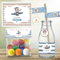 Kit imprimible Osito Aviador