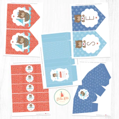 Kit Imprimible Ositos Marineros decoración cumpleaños nene varón