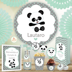 Kit Imprimible Osito Panda Nene