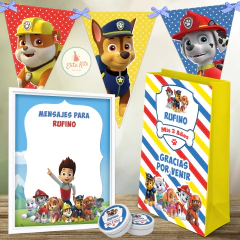 Kit imprimible Patrulla Canina Paw Patrol nene varón cumpleaños