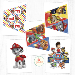 Kit imprimible Patrulla Canina, personalizado