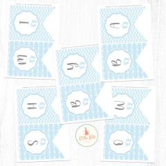 Kit imprimible piecitos bebe varón