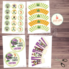 Kit Imprimible Plants vs Zombies decoración candybar