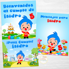 Kit imprimible plim plim nene cumpleaños decoracion candybar