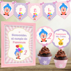 Kit imprimible Plim Plim Nena decoracion + candybar