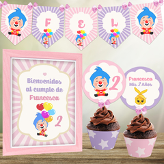 Kit imprimible plim plim nena cumpleaños decoracion + candybar