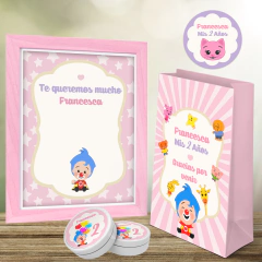 Kit imprimible plim plim nena cumpleaños decoracion + candybar