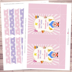 Kit imprimible Plim Plim Nena + Banner Circular Fondo Mesa Dulce Candybar - tienda online