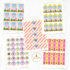 Kit Imprimible Princesa Peach + Banner Circular Fondo Mesa Dulce - tienda online