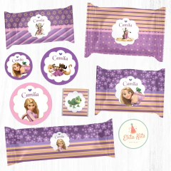 Kit Imprimible Rapunzel decoración golosinas candybar