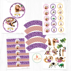 Kit Imprimible Rapunzel Enredados decoración cumpleaños