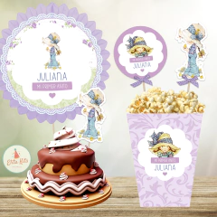 Kit Imprimible Sarah Kay decoración cumpleaños pochoclera