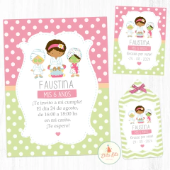 Kit imprimible spa party cumpleaños de spa para nenas