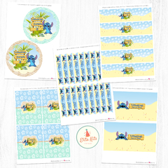 Kit Imprimible Stitch, Personalizado