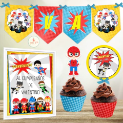 Kit Imprimible Superhéroes Bebé