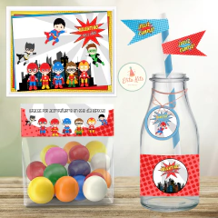 Kit Imprimible Superhéroes Bebé