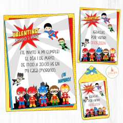 Kit Imprimible Superhéroes Bebé