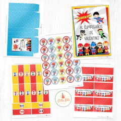 Kit Imprimible Superhéroes Bebé + Banner Circular - Kits Imprimibles - Elita Kits Digitales