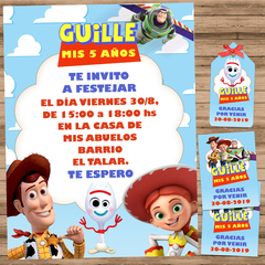Kit imprimible toy story cumpleaños decoración + candybar
