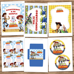 Kit imprimible toy story cumpleaños decoración + candybar